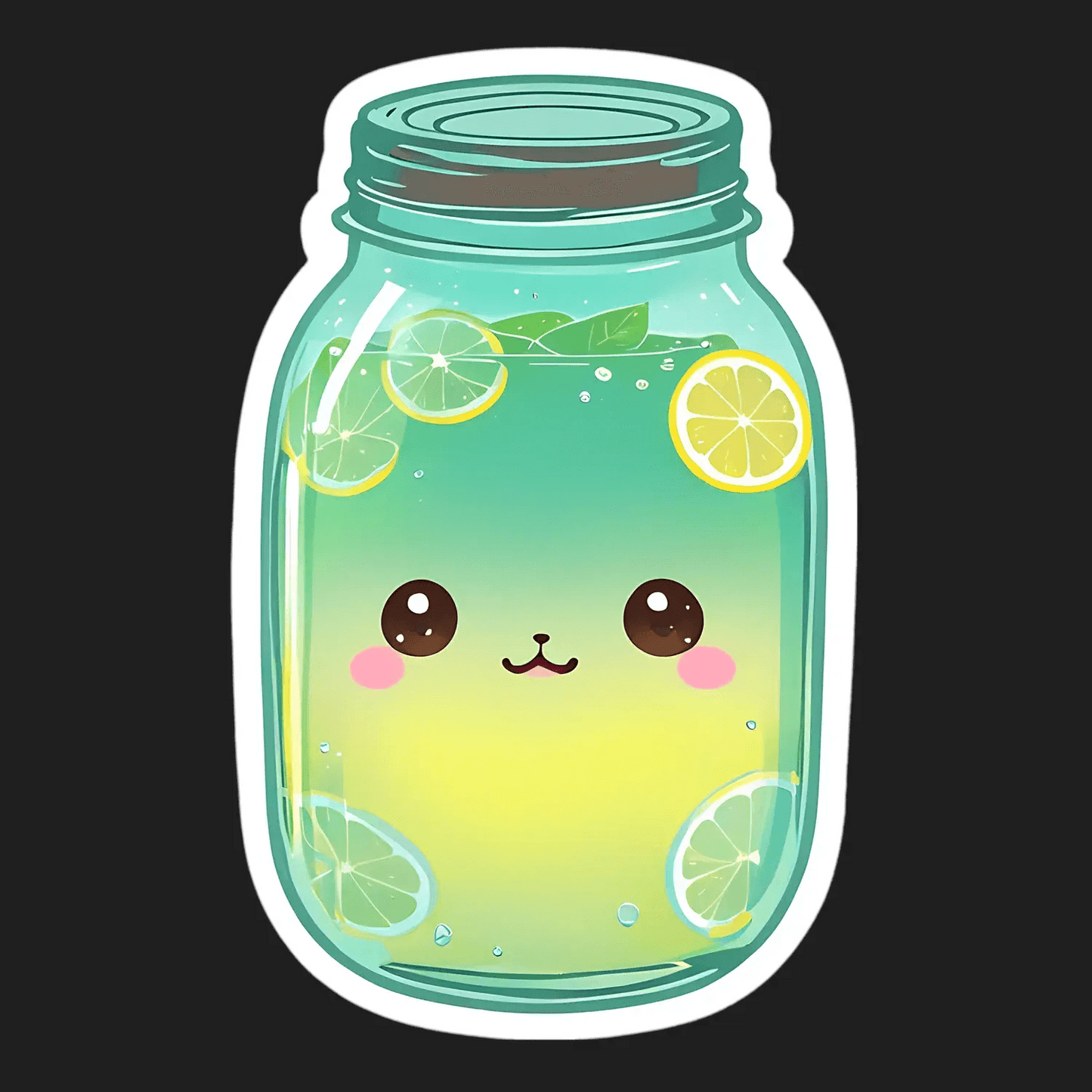 Lemon Jar Kawaii - UV DTF Sticker - Heat Press Transfer