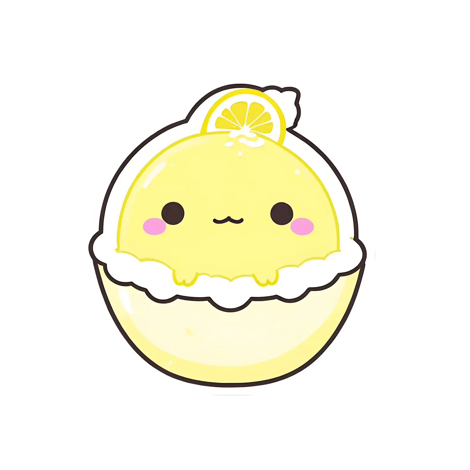 Lemon Macaron - Cute Sticker - Heat Press Transfer