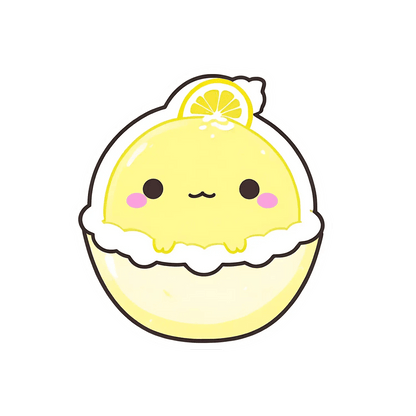 Lemon Macaron - Cute Sticker - Heat Press Transfer