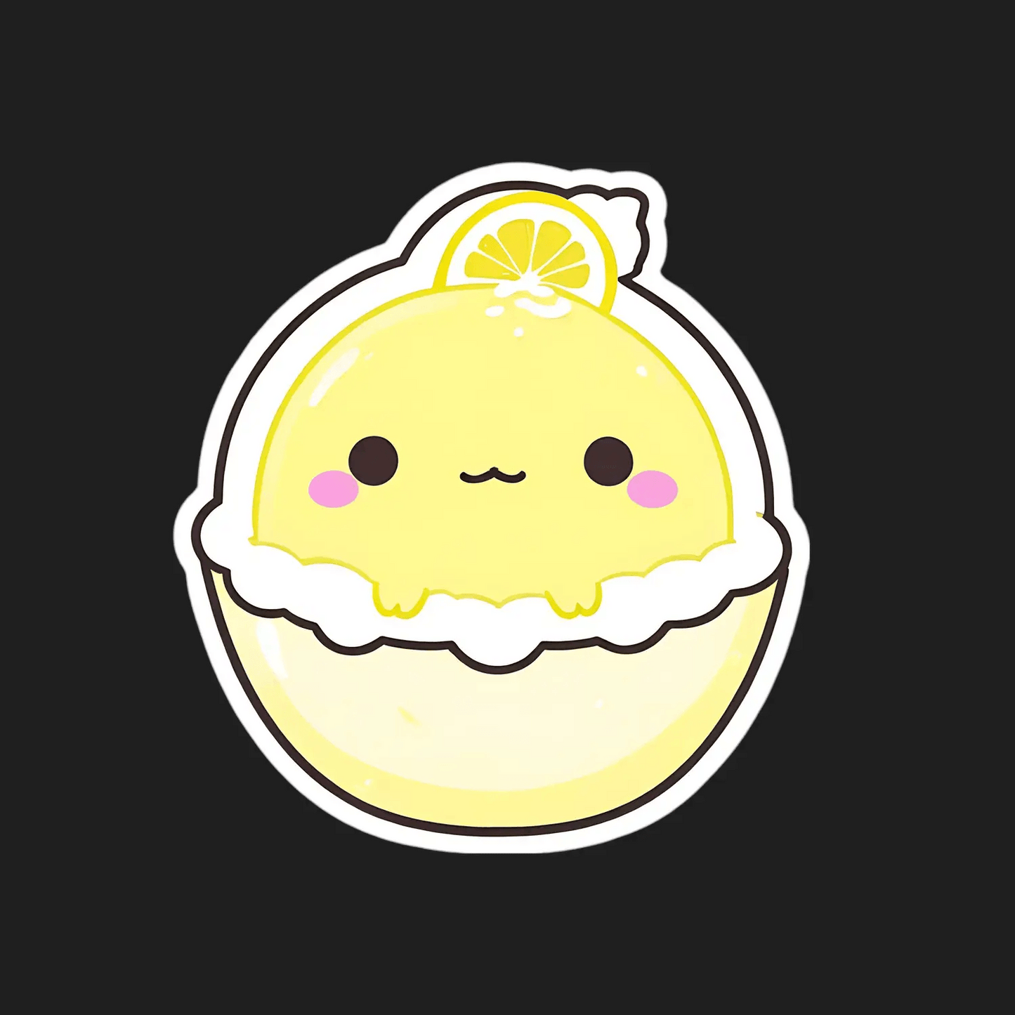 Lemon Macaron - Cute Sticker - Heat Press Transfer