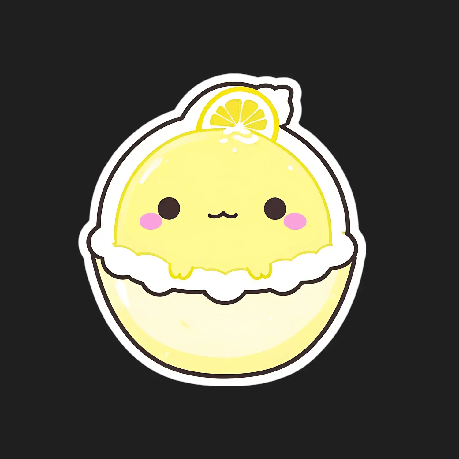 Lemon Macaron - Cute Sticker - Heat Press Transfer