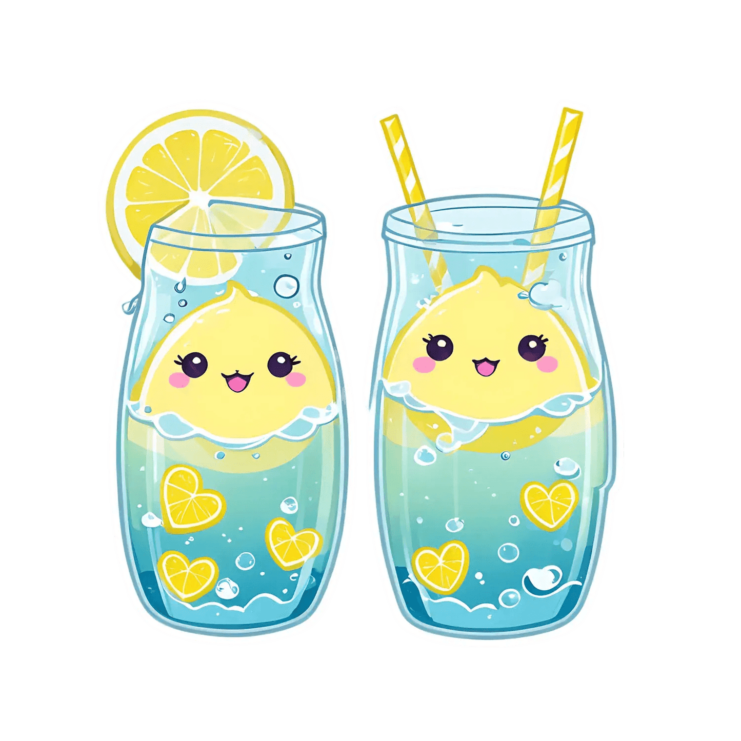 Lemonade Kawaii - Sticker - Heat Press Transfer