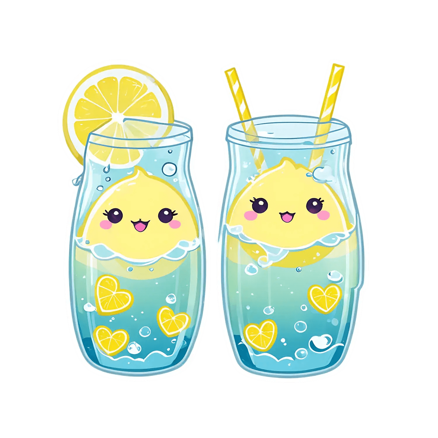 Lemonade Kawaii - Sticker - Heat Press Transfer