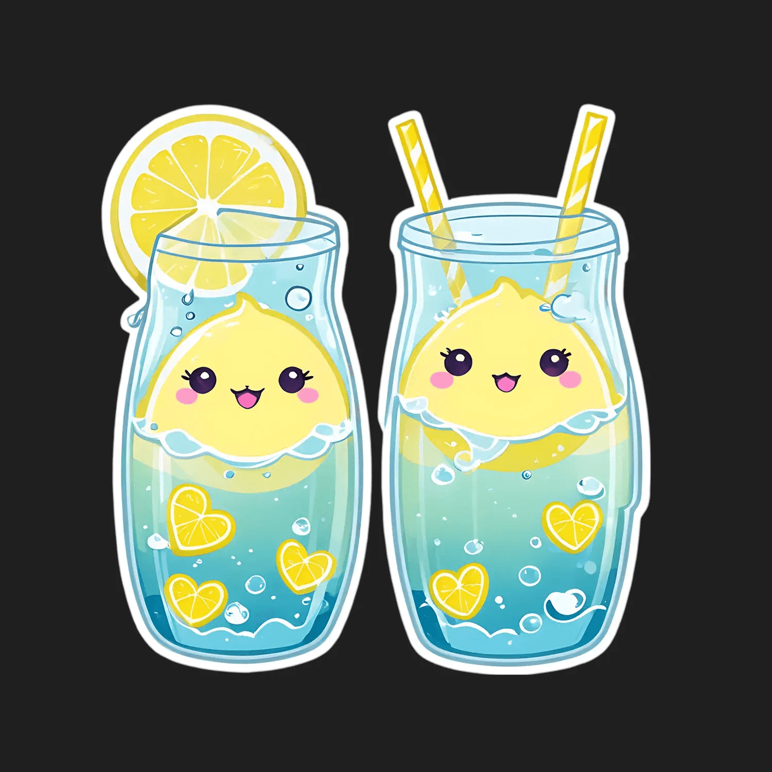 Lemonade Kawaii - Sticker - Heat Press Transfer
