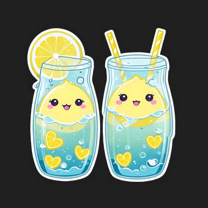 Lemonade Kawaii - Sticker - Heat Press Transfer