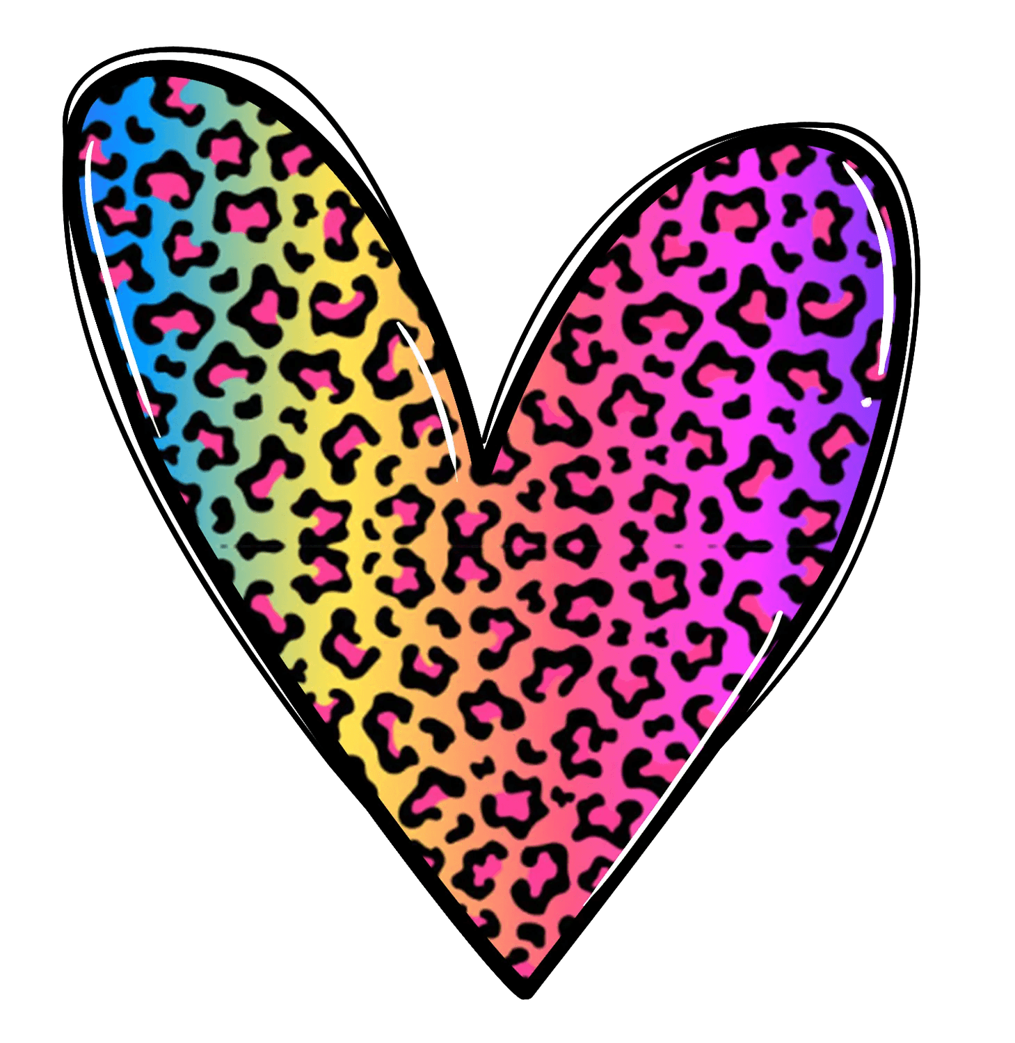 Leopard Heart - DTF Ready to Press - Heat Press Transfer