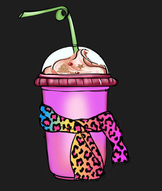 Leopard Print Cup - DTF Ready to Press - Heat Press Transfer