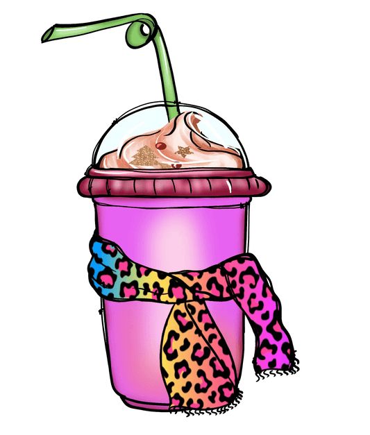 Leopard Print Cup - DTF Ready to Press - Heat Press Transfer