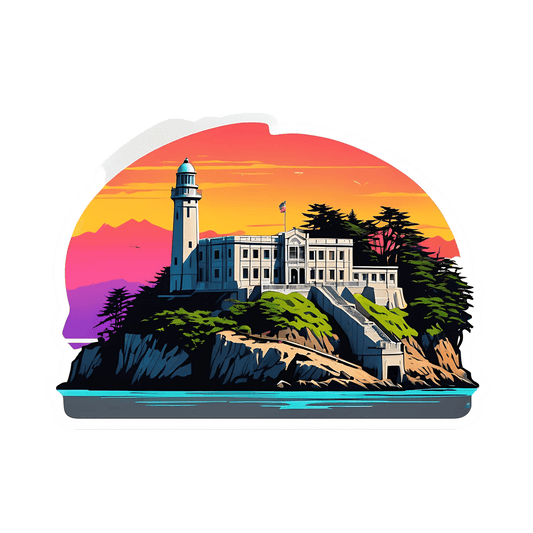 Lighthouse Sunset - Sticker - Heat Press Transfer