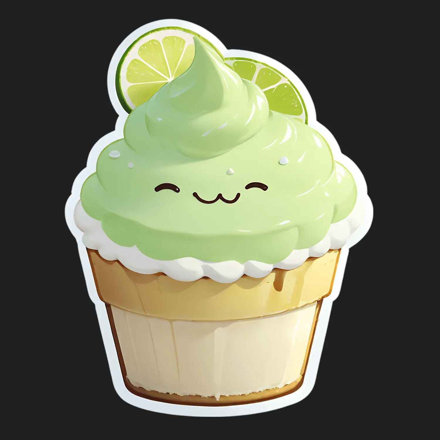 Lime Cupcake Sticker - Cute UV DTF - Heat Press Transfer