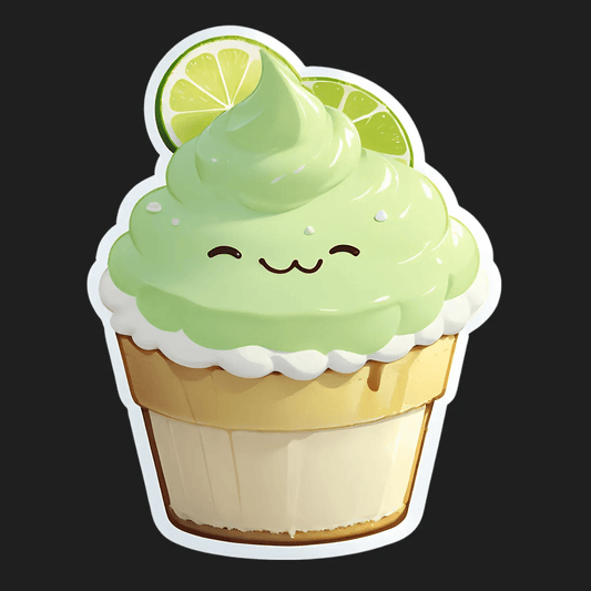 Lime Cupcake Sticker - Cute UV DTF - Heat Press Transfer