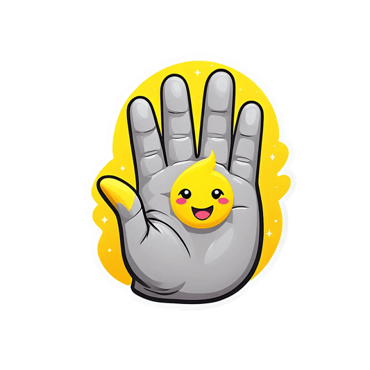 Live Long Sticker - Vulcan Salute with Cute Emoji - Heat Press Transfer