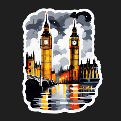 London Skyline - Sticker - Heat Press Transfer