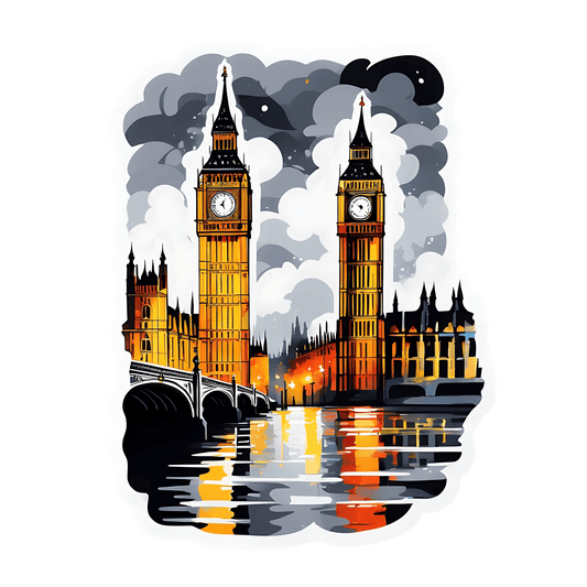 London Skyline - Sticker - Heat Press Transfer