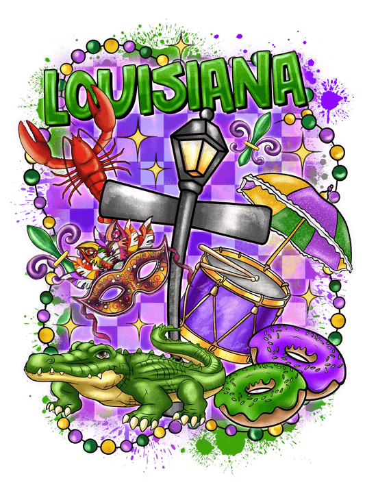 Louisiana Culture - DTF Ready to Press - Heat Press Transfer