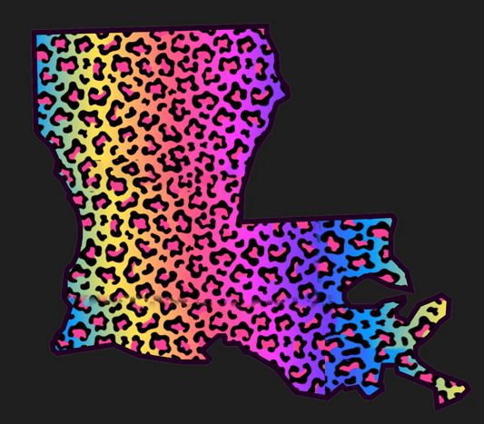 Louisiana Leopard Print - DTF Ready to Press - Heat Press Transfer