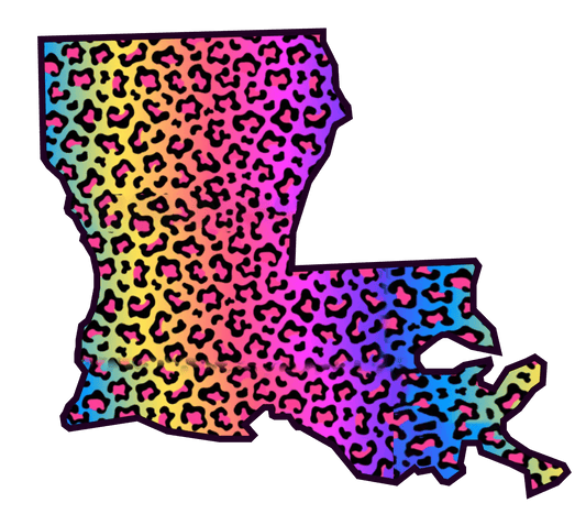 Louisiana Leopard Print - DTF Ready to Press - Heat Press Transfer