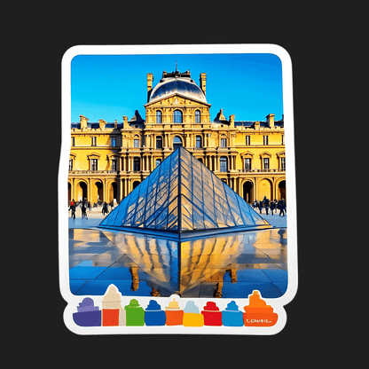 Louvre Pyramid Reflection - Sticker - Heat Press Transfer