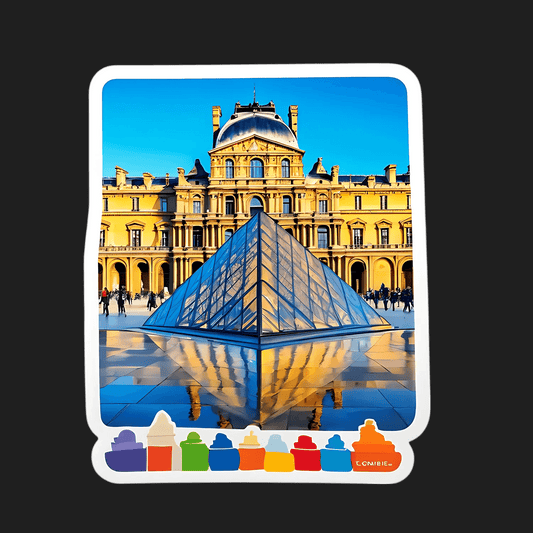 Louvre Pyramid Reflection - Sticker - Heat Press Transfer