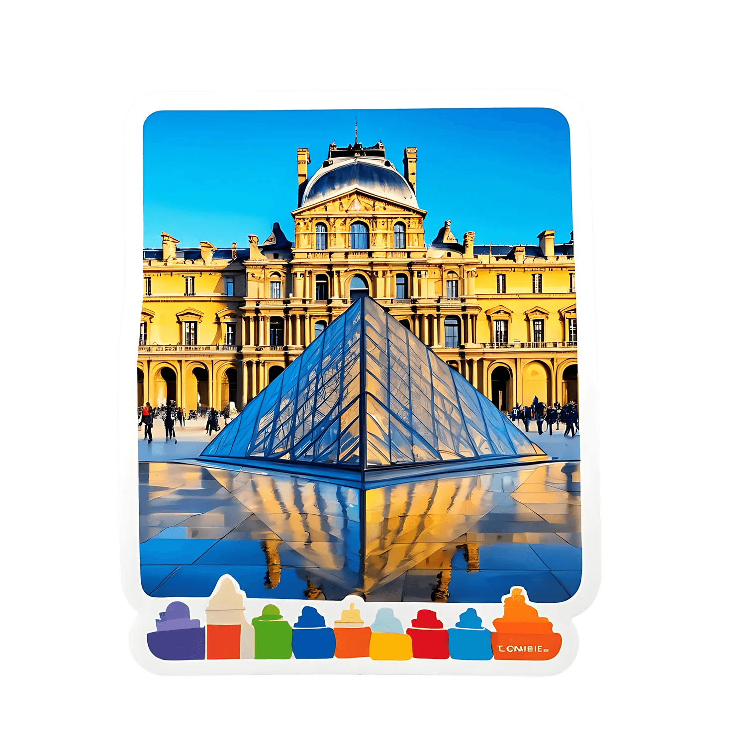 Louvre Pyramid Reflection - Sticker - Heat Press Transfer