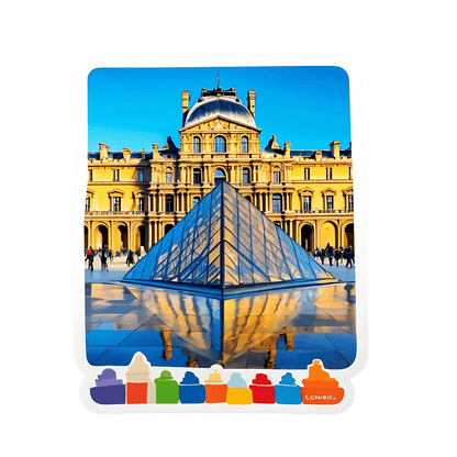 Louvre Pyramid Reflection - Sticker - Heat Press Transfer