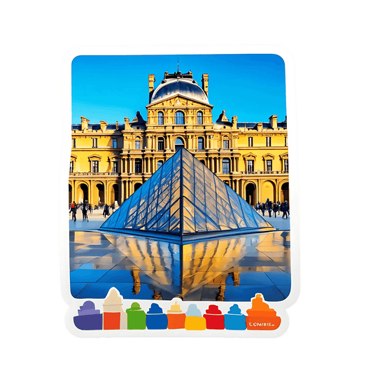 Louvre Pyramid Reflection - Sticker - Heat Press Transfer