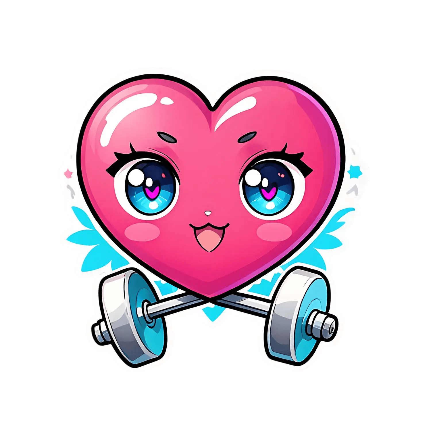 Love Heart Sticker - Cute Angelic Design - Heat Press Transfer