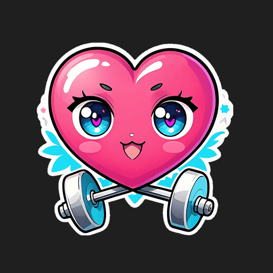 Love Heart Sticker - Cute Angelic Design - Heat Press Transfer