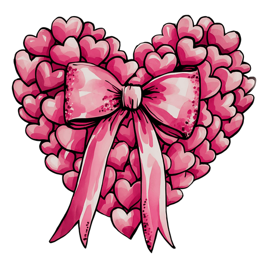 Love Ribbon Valentine's Day Design | DTF Center - Heat Press Transfer