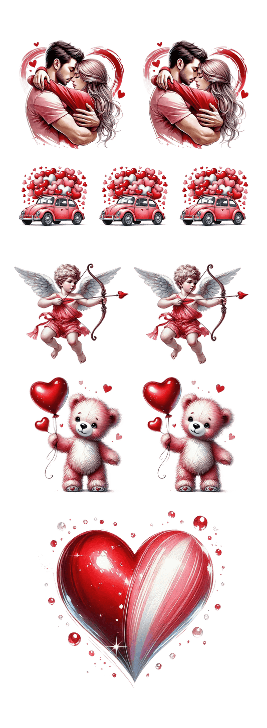 Love in Every Detail: Valentine’s Day 22"x60" Premade DTF Gang Sheet - Heat Press Transfer