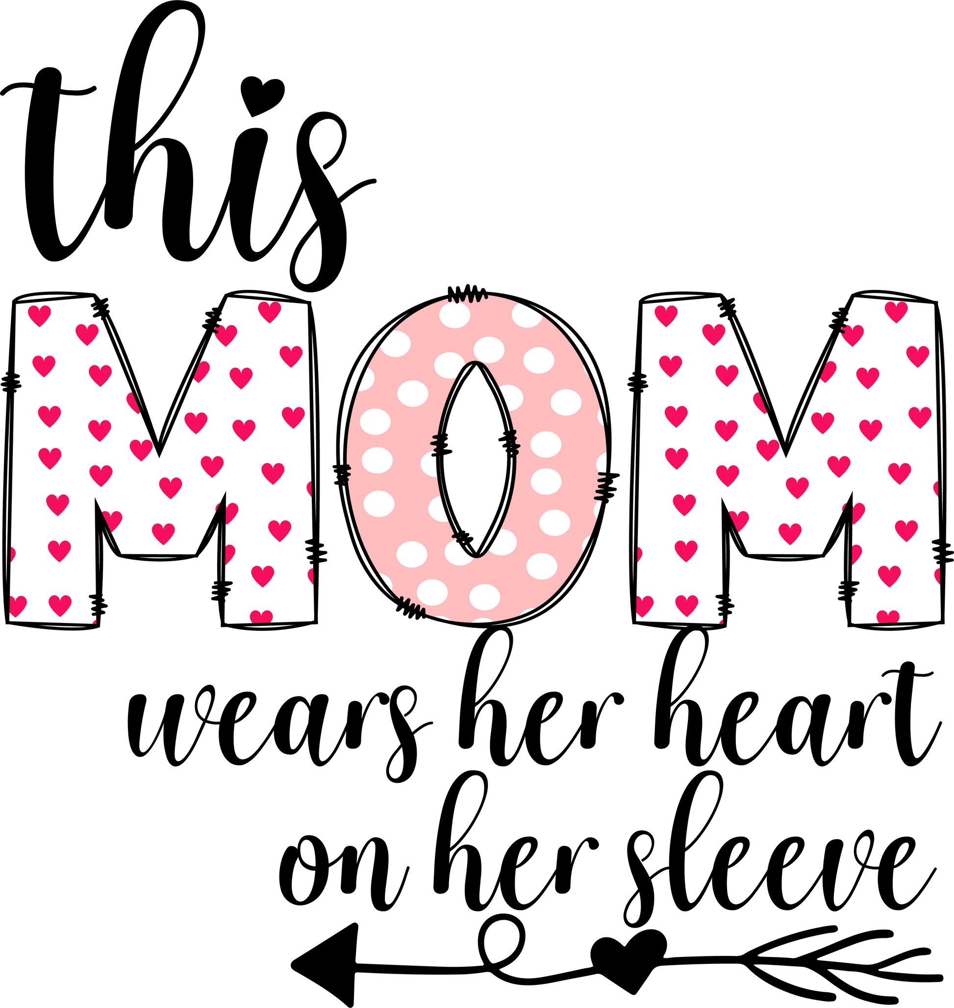 Lovely Mom Design - DTF Ready To Press - Heat Press Transfer