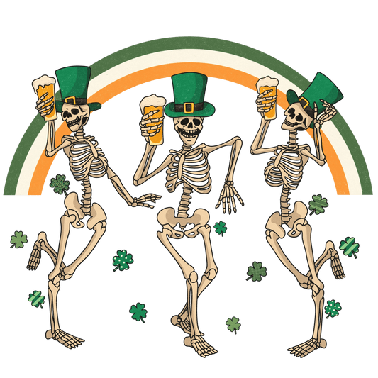 Lucky Day Beer Saint Patrick's Day Rainbow Design - DTF Ready To Press - Heat Press Transfer