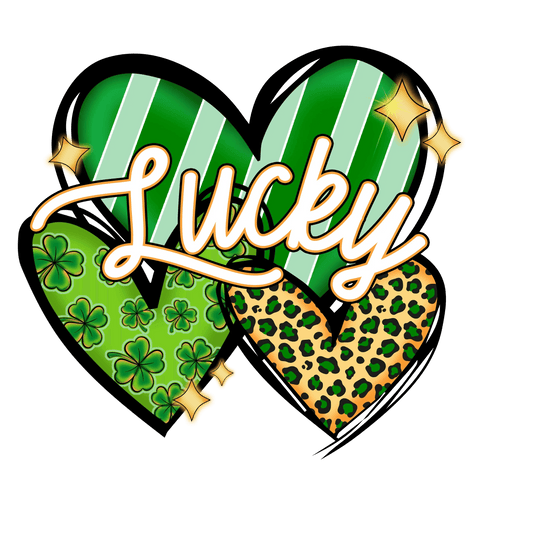 Lucky Heart Saint Patrick's Day Design - DTF Ready To Press - Heat Press Transfer