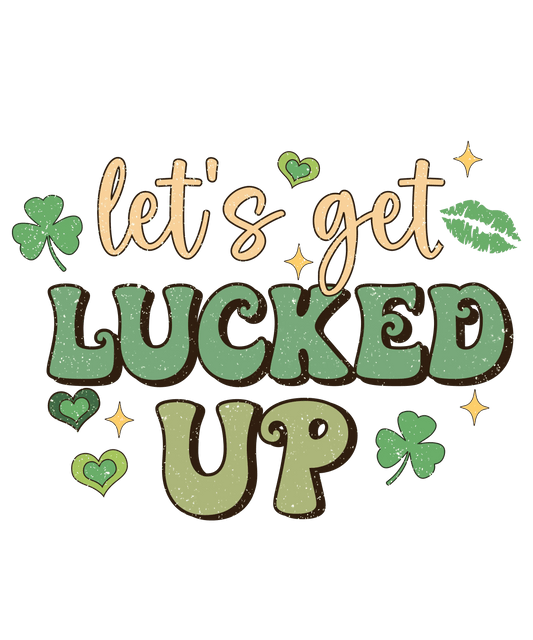 Lucky Shamrock Horseshoe Saint Patrick's Day Design - DTF Ready To Press - Heat Press Transfer