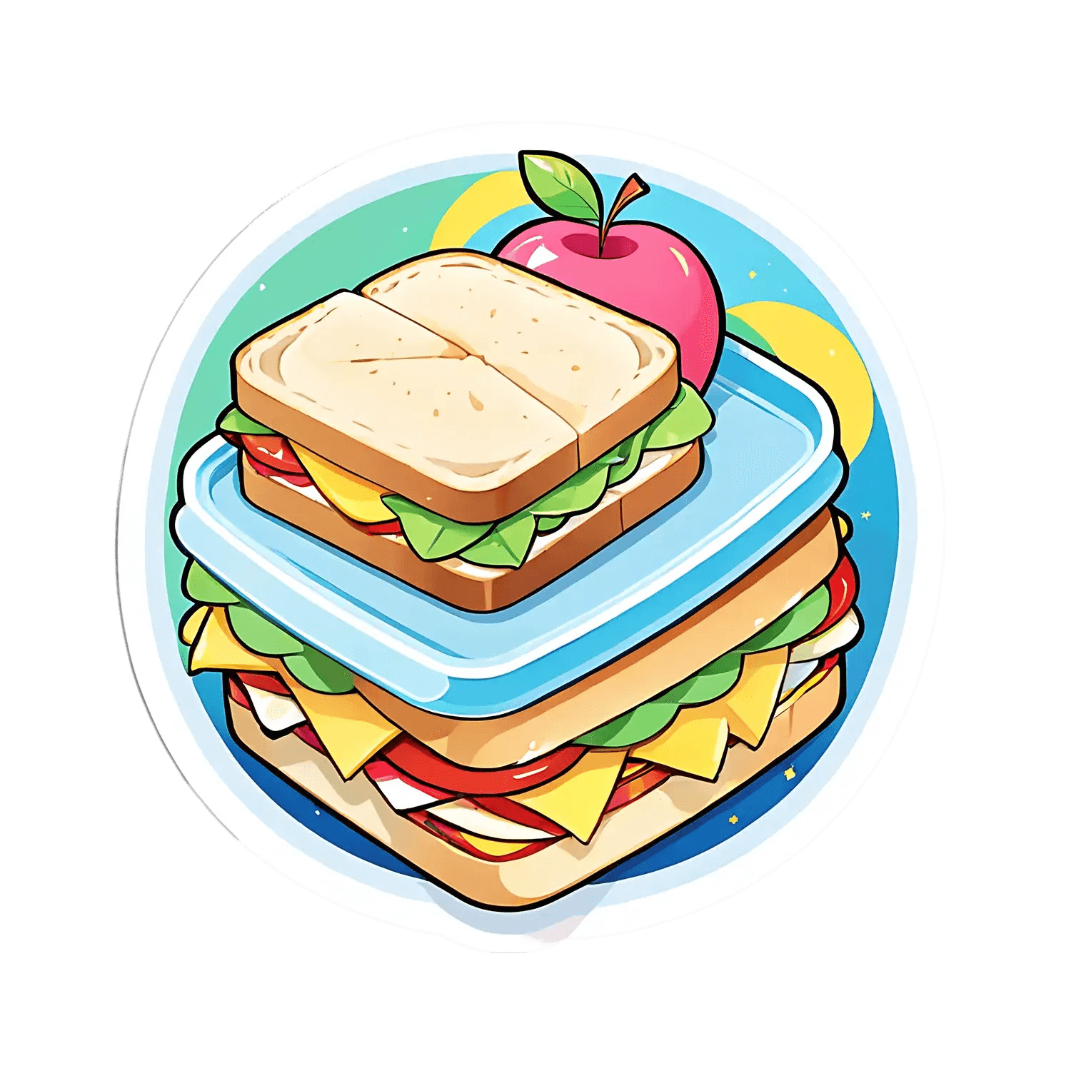 Lunch Box Delight - Sticker - Heat Press Transfer
