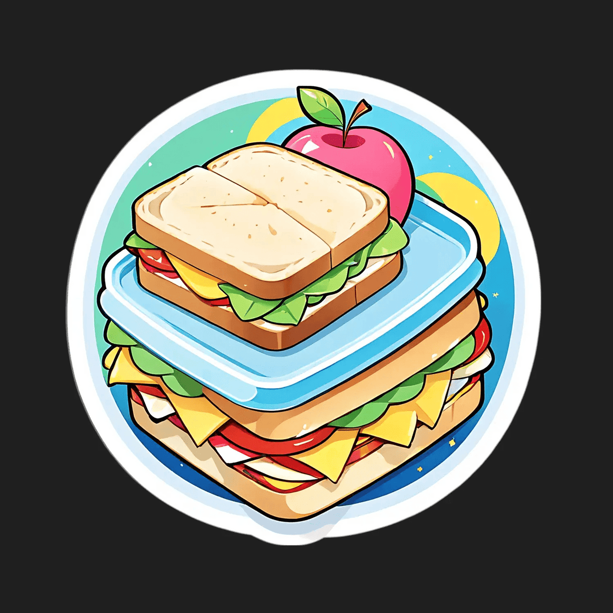 Lunch Box Customized Sticker Lunch Box Delight - Sticker – Heat Press Transfer