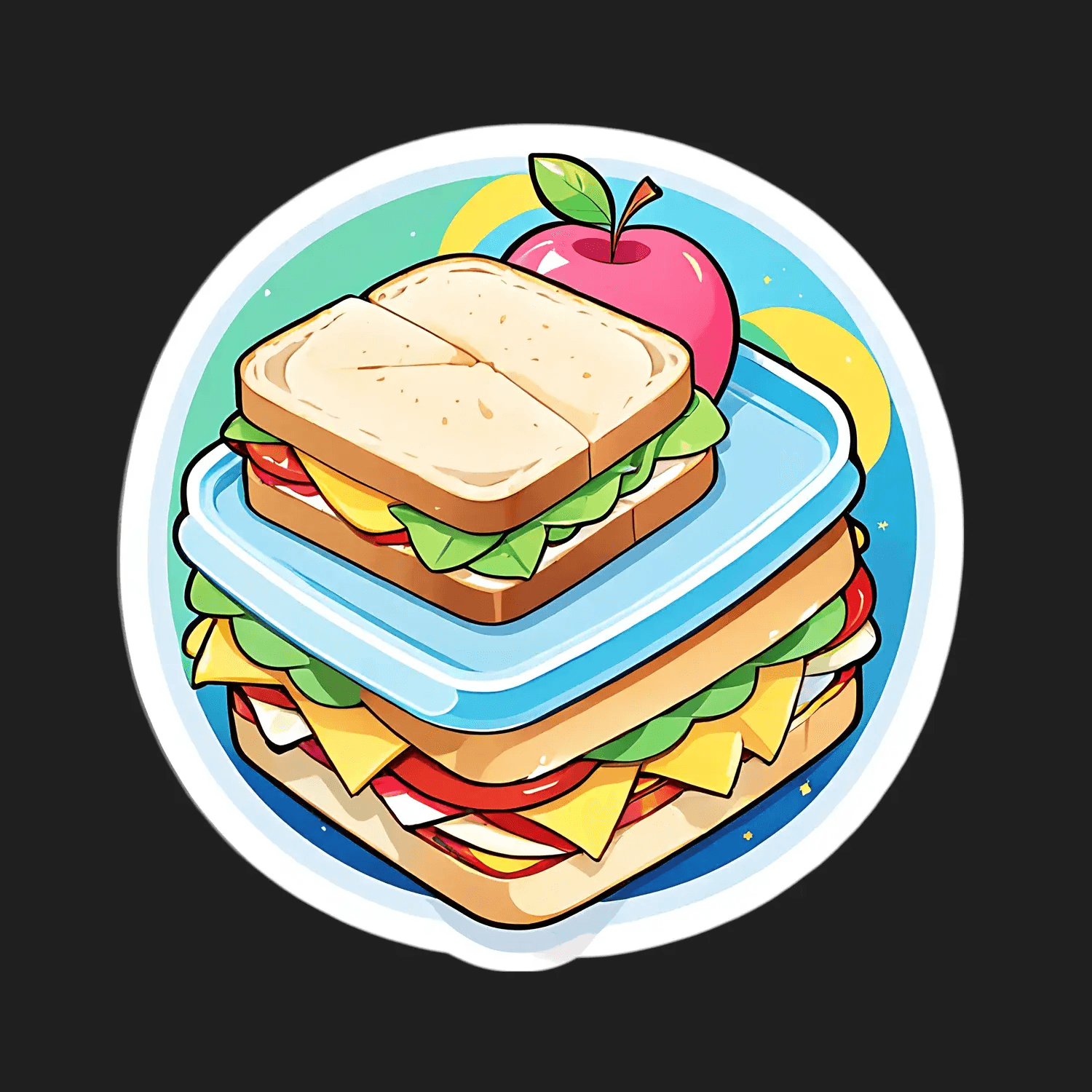 Lunch Box Delight - Sticker - Heat Press Transfer
