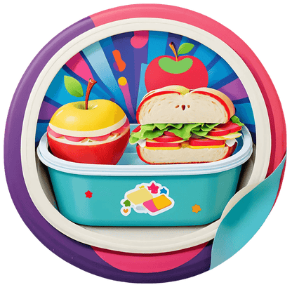 Lunch Box Fun - Colorful Sticker - Heat Press Transfer