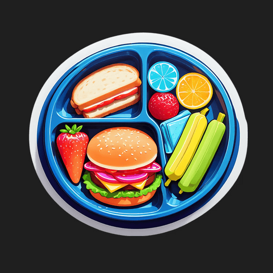 Lunch Tray Foods - Sticker - Heat Press Transfer