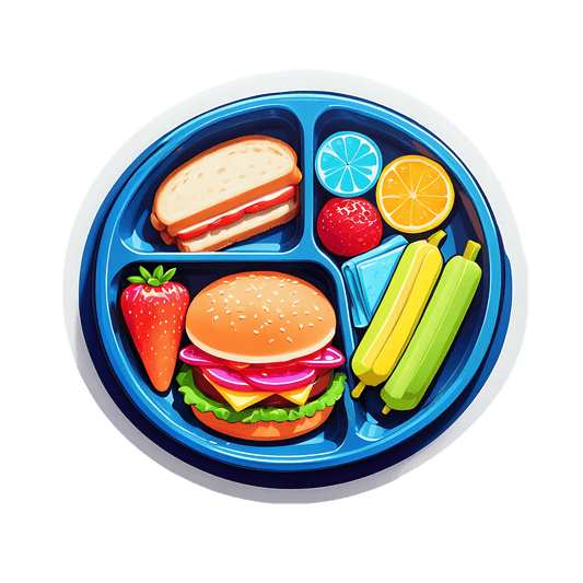 Lunch Tray Foods - Sticker - Heat Press Transfer