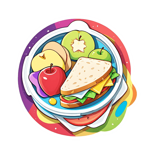 Lunchbox Delight - Colorful Sticker - Heat Press Transfer