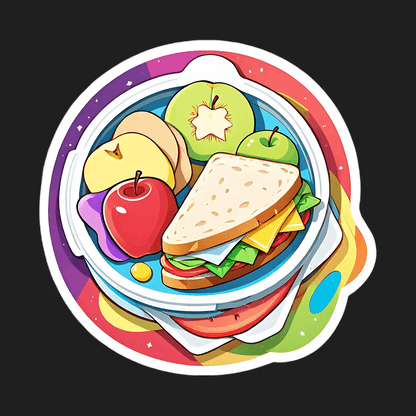 Lunchbox Delight - Colorful Sticker - Heat Press Transfer