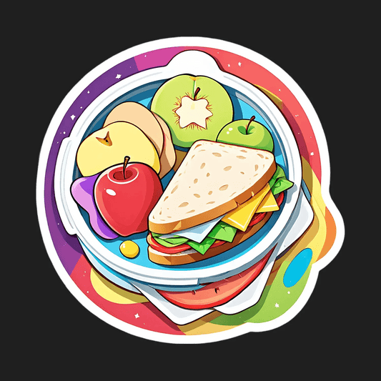 Lunchbox Delight - Colorful Sticker - Heat Press Transfer