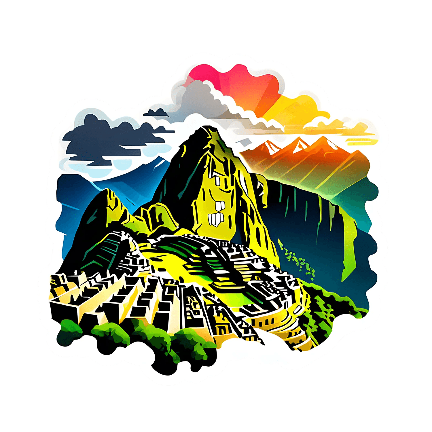 Machu Picchu - Sticker - Heat Press Transfer