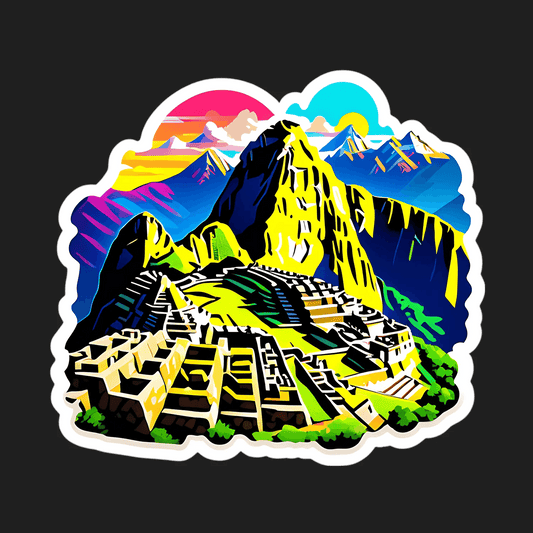 Machu Picchu Sticker - Vibrant Nature Scene - Heat Press Transfer