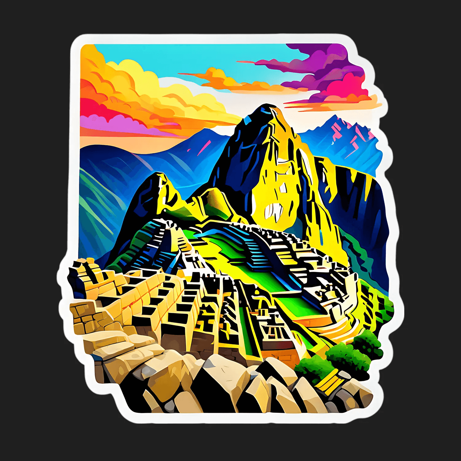 Machu Picchu Sunrise - Sticker - Heat Press Transfer