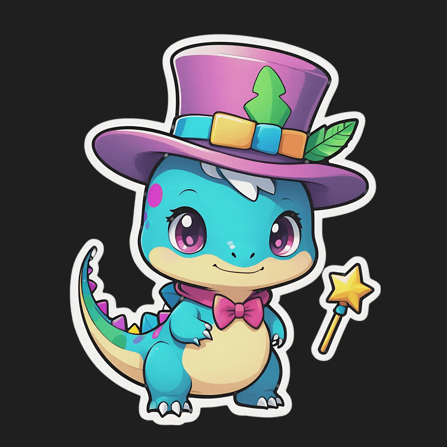 Magical Dinosaur - Cute Sticker - Heat Press Transfer