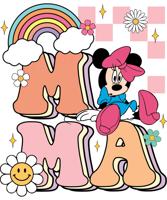 Mama Minnie Mouse Design - DTF Ready To Press - Heat Press Transfer