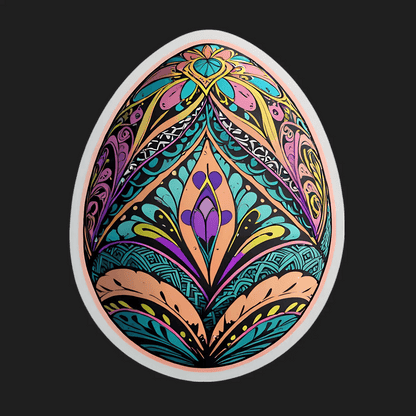 Mandala Art Sticker - Colorful UV DTF Design - Heat Press Transfer