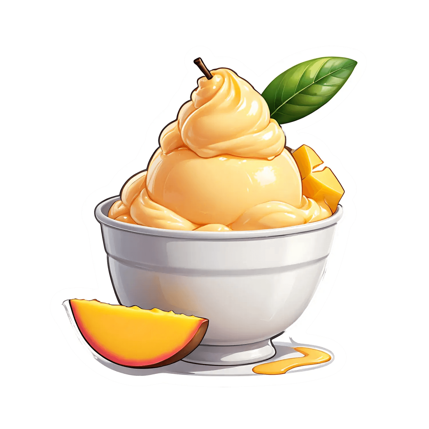 Mango Sorbet Delight - Sticker - Heat Press Transfer